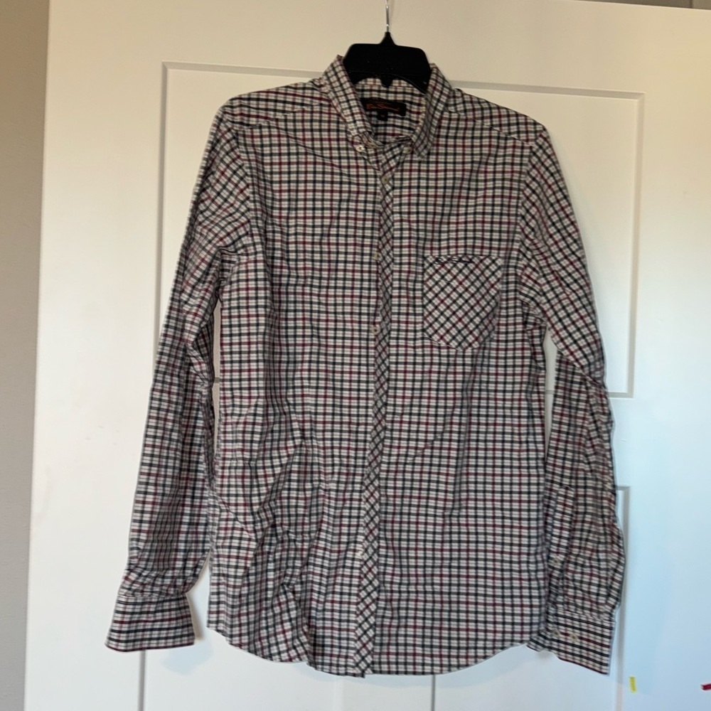 Ben Sherman Long Sleeve Plaid Button Up Medium